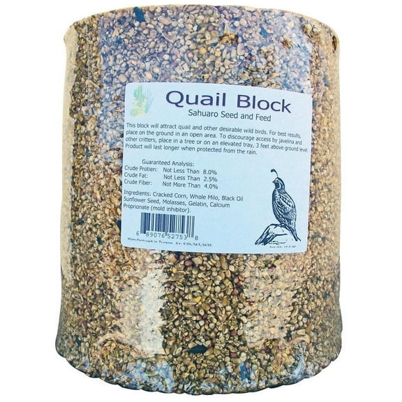 Sahuaro Seed 8293573 21 lbs Species Bird Food Block Milo & Corn, Assorted Color