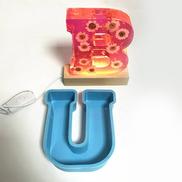 uhnmki DIY Mold 26 Mold Alphanumeric English Cake Silicone Alphanumeric Cake Crystal Cake Mould
