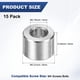 thumbnail image 3 of Uxcell 15PCS Espaciadores de Aluminio M4 4mm ID x 8mm OD x 6mm L Espaciador Metálico Redondo para Tornillos y Pernos, 3 of 6