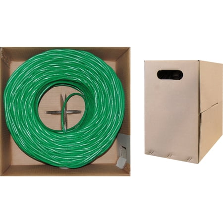 1000 Foot Bulk Cat6 Ethernet Cable  Plenum Rated (CMP)  Green Ethernet Cable  23 AWG 4 Pair Solid Bare Copper  UTP (Unshielded Twisted Pair) with PullBox  CableWholesale price history on PriceWatchPro