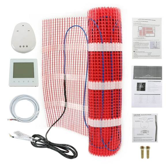 SHZAITOR 20 Sqft Floor Heat Mat Kit 120V Electric Floor Heating System Fit for Indoor Places Such As Homes, Offices, Schools, etc