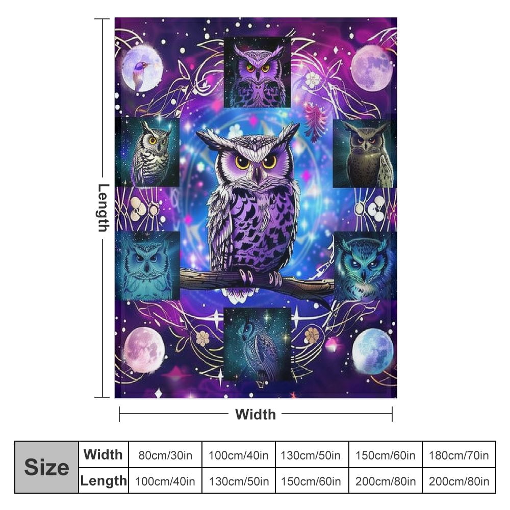 Nawypu Owl Blanket Soft Cozy Throw Blanket Lightweight Plush Warm Blankets Camping Animals Blanket Owl Gifts for Owl Lovers for Women Men for Holiday Sofa Couch for All Season Owl Decor