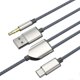 thumbnail image 3 of 1 Split 2 Type C to USB 3.5mm Auxiliary Cable Stereo Hi-Fi Audio for Car Speakers (Random Color), 3 of 5