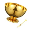 thumbnail image 3 of Fiocias Ice Cream Cup Dessert Cup Practical Drinkware Stainless Steel Dessert Bowl Fruit L Gold, 3 of 9