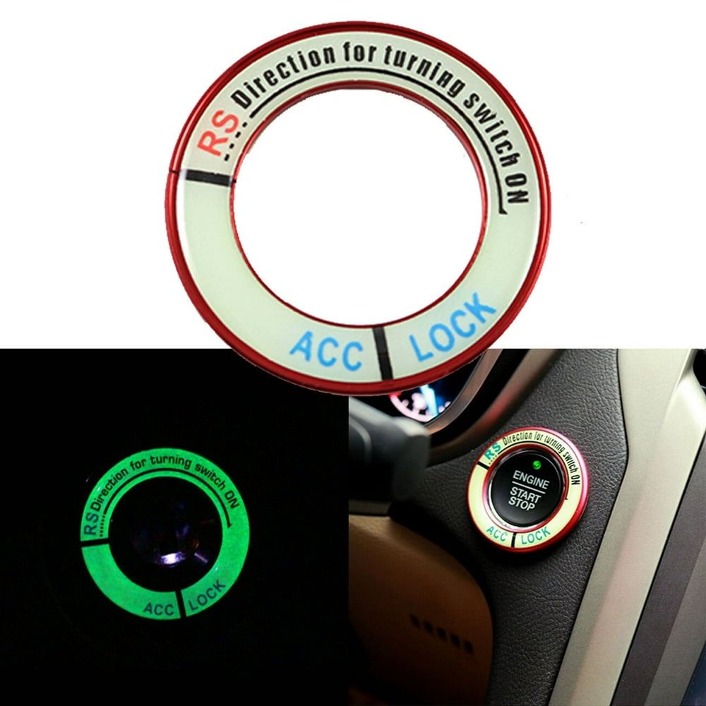 Xotic Tech Luminous Ignition Engine Start Stop Button Cover Sticker