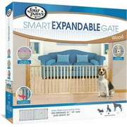 Four Paws Vertical Wood Slat Dog Gate, 51-93" W by 24" H