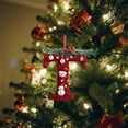 thumbnail image 2 of Moocorvic 26 Initial Letter Ornaments Christmas Tree Decoration Personalized Hanging Alphabet Pendant, T, 2 of 9