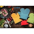 thumbnail image 5 of ByChefCD Silicone Oven Mitt (1 Pair) Double-Layer, Heat Resistant Baking Gloves Blue, 5 of 16