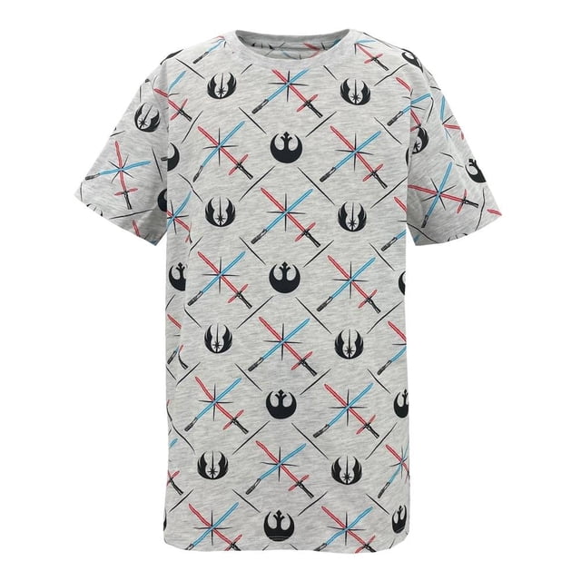 Playera Star Wars Talla 16 EG Manga Corta Rebeldes Gris