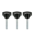 thumbnail image 5 of Uxcell M8 x 40mm Male Thread 47.5mm Head Star Knobs Zinc Plated Black 3 Pack, 5 of 5