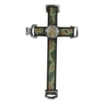 thumbnail image 4 of Western United States Army Military Eagle Medallion in Camo Green Wall Cross, 4 of 8