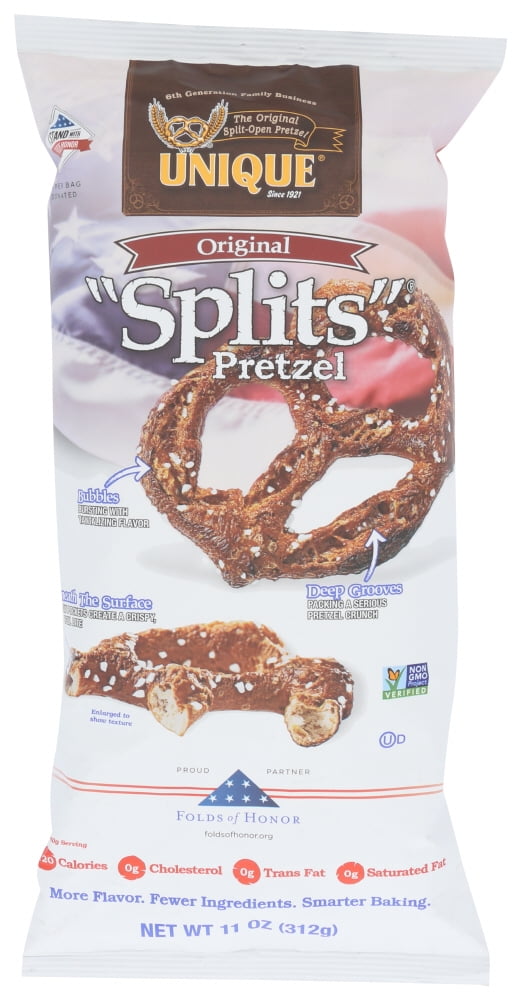 Unique Pretzels Pretzels Original Splits, 11 Oz.