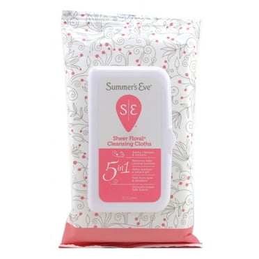 Summers Eve Cleansing Cloths 32 Count Soft Pk Sheer Floral (Pack of 3)