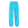 thumbnail image 5 of RQYYD Womens Drawstring Fuzzy Fleece Pants Plus Size Winter Warm Thicken Jogger Athletic Sweatpants for Ladies Comfy Soft Plush Pajama Pants Blue 4XL, 5 of 6