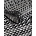 thumbnail image 6 of Unique Loom Outdoor Border Collection Area Rug - Checkered (6' x 9' Rectangle Gray/Black), 6 of 10
