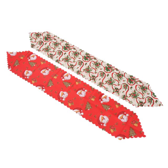 Decoración De Mesa, Camino De Mesa Navideño, Suave, Duradero, Elegante, Hermoso, 2 Estilos Para Fiestas Festivas Para Uso Diario