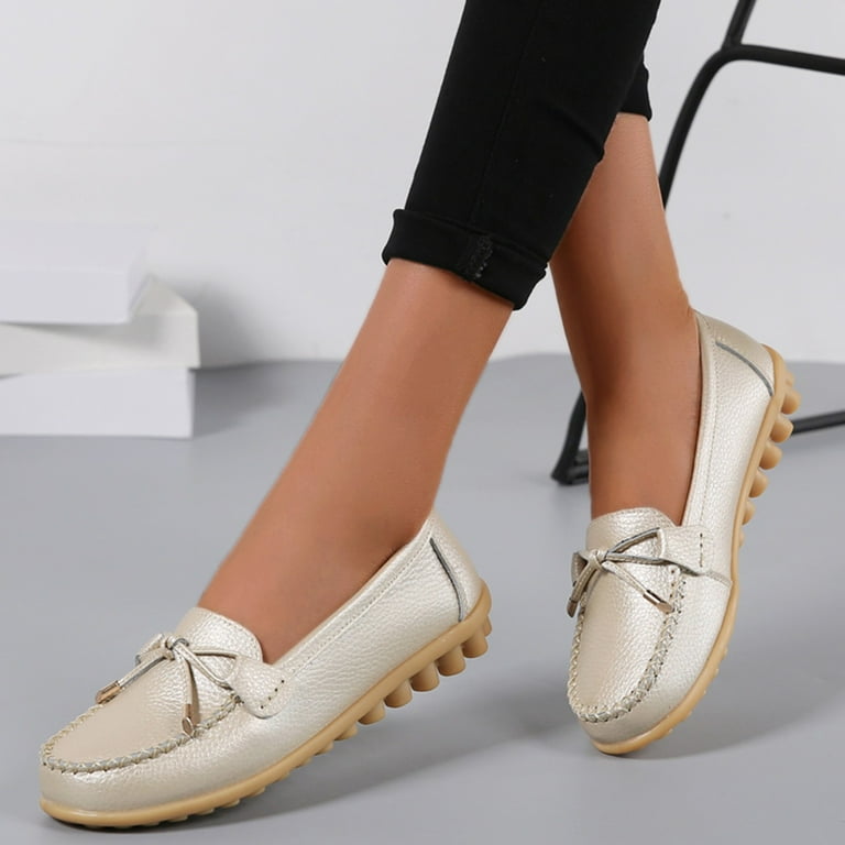 Caqnni Women's Classic Penny Loafers Driving Moccasins Casual Slip