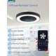 thumbnail image 5 of Ventilador de techo LEDIARY, luz de color remota sin aspas de 20 pulgadas, 5 of 7
