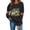 Black sweatshirt for women #8, variant on DeeHomeMo Women Round Neck Pullover Sweatshirt, Long Sleeve Pumpkin Bow Graphic Loose Fit Top, Ribbed Hem Cuffs Soft Sweatshirt Fabric for Fall Family Gathering Green,XL
