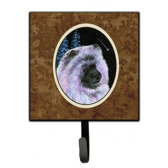 Carolines Treasures SS8412SH4 Starry Night Keeshond Leash or Key Holder 7Hx4.25W multicolor