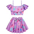 thumbnail image 1 of Girls Swimsuits Flower Printed: 2PCS Elastic Bathing Suit Beach Swimwear for Kid, 1 of 4