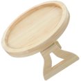thumbnail image 4 of Sofa Armrest Tray Table Round Wooden Tray Foldable Snacks Tray Sofa Tray, 4 of 9