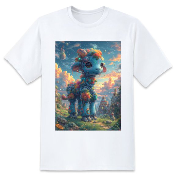 Basic Oversize Tees For WomenFairy Tale Loose Boyfriend Shirts Casual Blouse round neck