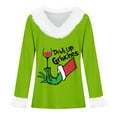 Clearance Before Christmas Grinch TShirt Women's Round Neck Long