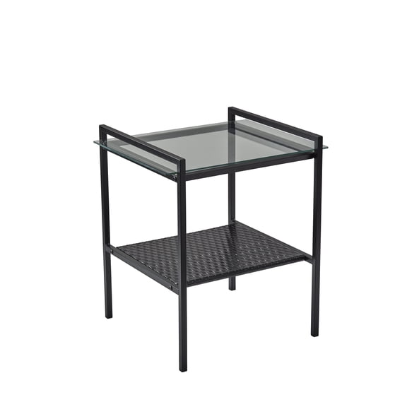 Adesso, Pearson Accent Table, Black, Glass