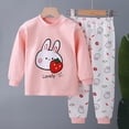 thumbnail image 2 of UAYOTSE Girls Cute Cartoon Pajama Set Kids Toddler 3 6 12 18 24 Months 2T 3T 4T 5T fit Pjs Soft Breathable Sleepwear Size 4-5 Years, 2 of 4