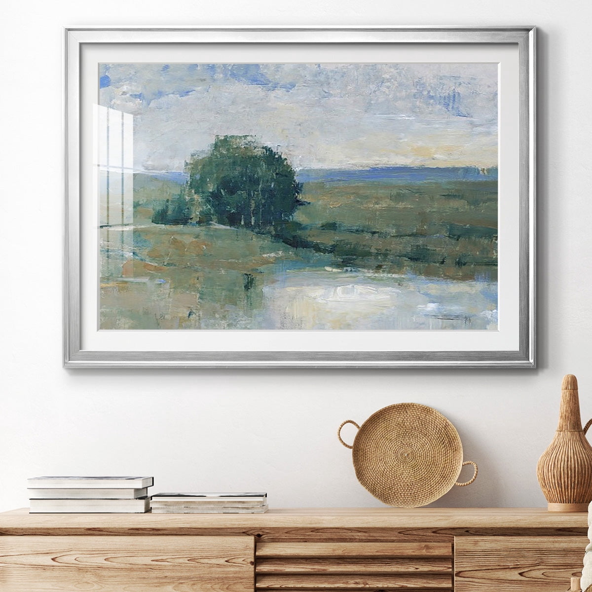 Riverbank Impression I Premium Framed Print - Ready to Hang