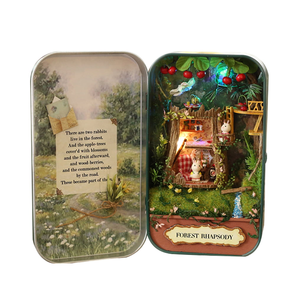 Funny Wooden Puzzle Box Theater DIY Miniature Dollhouse Model Home R4L6 