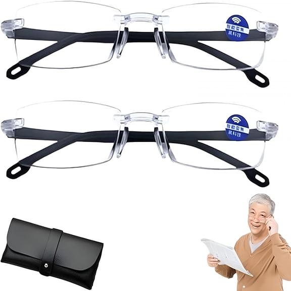 GJX Self Adjusting Eyeglasses,Intelligent Zoom Anti-Blue Light Presbyopia Reading Eye Glasses for Women Men Blue Light Glasses for Men
