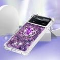 thumbnail image 4 of Glitter Case for Xiaomi Poco X4 Pro 5G, Bling Sparkle Floating Liquid Soft TPU Cushion Fashion Girly Women Girls Clear with Ring Holder Phone Cover for Xiaomi Poco X4 Pro 5G  Purple, 4 of 12