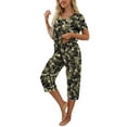 thumbnail image 3 of MINTREUS Womens Pajamas Short Sleeve Sleepwear Tops and Capri Pants Pjs Print Pajama Sets S-2XL, 3 of 7