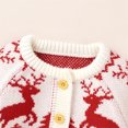 thumbnail image 3 of Newborn Infant Boy Girl Christmas Deer Knitted Sweater Baby Jumpsuit Romper Cotton 1 Piece Toddler Christmas Outfit Boy, 3 of 4