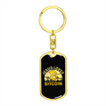 thumbnail image 4 of Jesus Loves Bitcoin Black Crypto Stainless Steel or 18k Gold Premium Swivel Dog Tag Keychain, 4 of 16