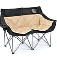 thumbnail image 1 of Oversized Double Padded Camping Chair, 2 Person Folding Chair with Cup Holder & Storage Pocket and Carry Bag for Outdoor Beach Picnic, 485 lbs Capacity, 1 of 8