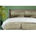 thumbnail image 4 of Ambesonne Beige Duvet Cover Sets, City Skyline of Paris, 2-Queen, Beige, 4 of 7