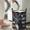 thumbnail image 5 of Daiia Vintage American Deer Round Laundry Basket with Handles Thickened Waterproof Circular hamper,Dirty Clothes Storage Basket for Bedroom,Bathroom,College Dorm-Medium, 5 of 6