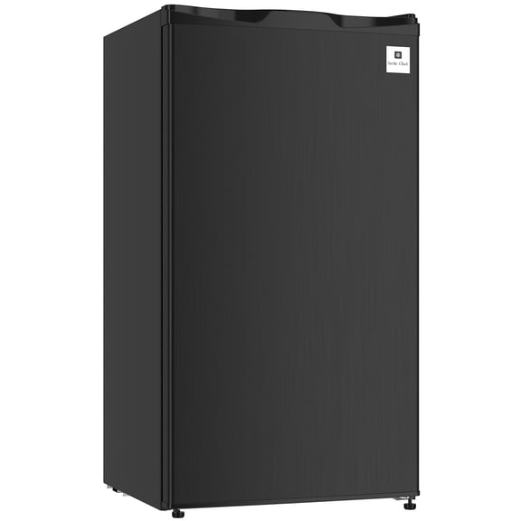 Arctic Chef 3.2 Cu. ft. Mini Fridge, Compact Refrigerator with Chiller Compartment, Black Stainless Steel