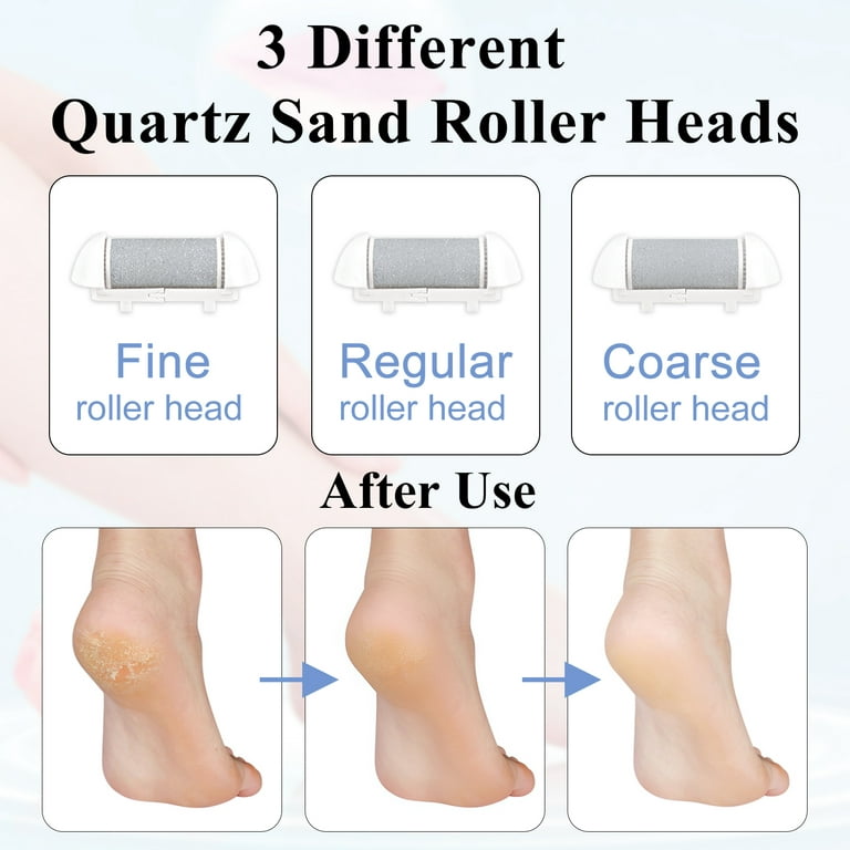 3 Rollers Electric Foot Callus Remover - Adjustable Speed