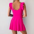thumbnail image 5 of JSGEK Womens Flowy Swim Dress Ruffle Hem Design Quick Dry Fabric Relaxed Silhouette for Cruise Wear Pink L, 5 of 5
