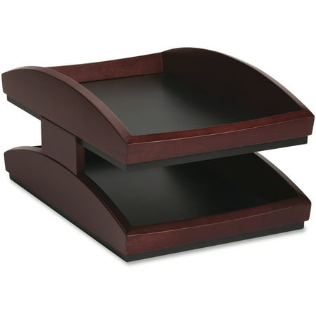 Rolodex Mahogany Double Legal Tray