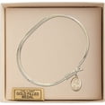 thumbnail image 3 of 7 inch Oval Eye Hook Bangle Bracelet w/ St. Genevieve in Gold-Filled, 3 of 3