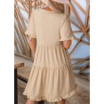 thumbnail image 2 of Vestido Dokotoo primavera-verano de manga corta con cuello en V para mujer, 2 of 7