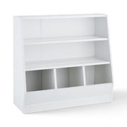 Mainstays Kids Bin Storage and Two Shelf Bookcase, White