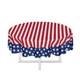 thumbnail image 4 of Sm:)e 4th of July Tablecloth 70 Inch Round, Patriotic Independence Memorial Day American Flag Table Cover, 4 of 7