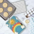 thumbnail image 5 of Yayeee Pot Holders Kitchen Heat Resistant with Pocket 7"x9.8" Cotton Oven Cooking Hot Pads, Rainbow with Stars, 5 of 7