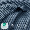 thumbnail image 6 of Exclusivo Mezcla Full Queen Quilt Bedding Set, Stripe Stitching Navy Quilts Queen Size for All Seasons, Soft Lightweight Microfiber Bedspreads Coverlets Bed Cover, 90"x96", 6 of 6